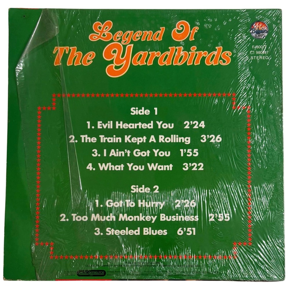 The Yardbirds Legend Of The Yardbirds Vol 1 Vinyl LP w/ Eric Clapton & Jeff Beck - Picture 4 of 4